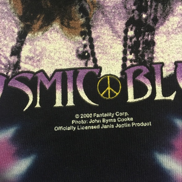 Vtg 2000 Janis Joplin Tie Dye Woodstock Tee S - Picture 4 of 8